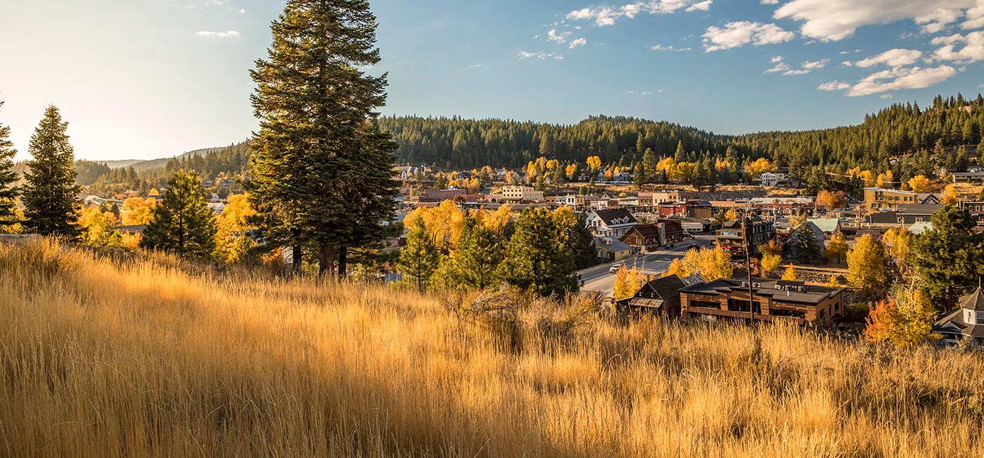 Fall overlooking downtown Truckee from Hilltop