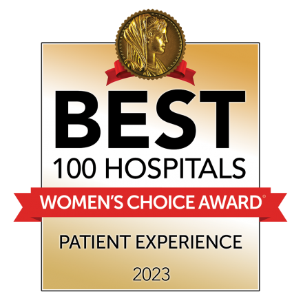 2023 Women’s Choice Award as one of “America’s 100 Best Hospitals” 