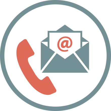 telephone and email icons
