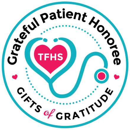 grateful patient logo stethoscope in shape of heart