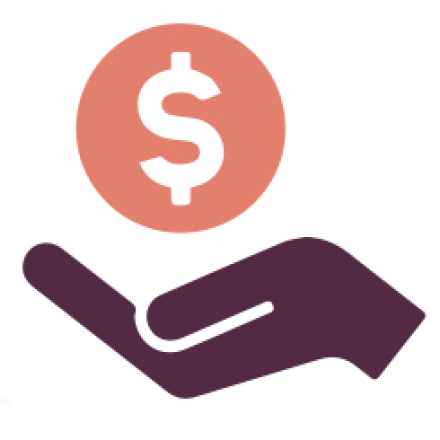 Graphic of hand holding a dollar sign