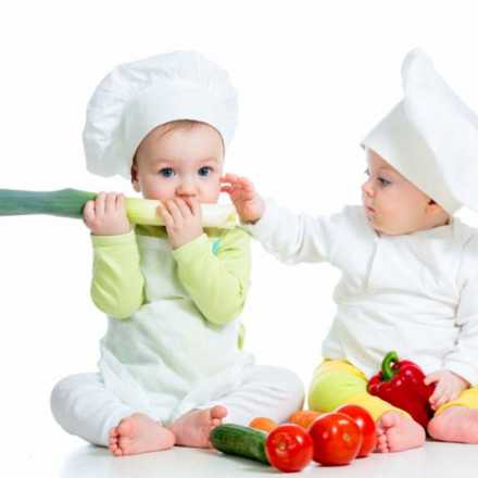 Babies dressed as chefs