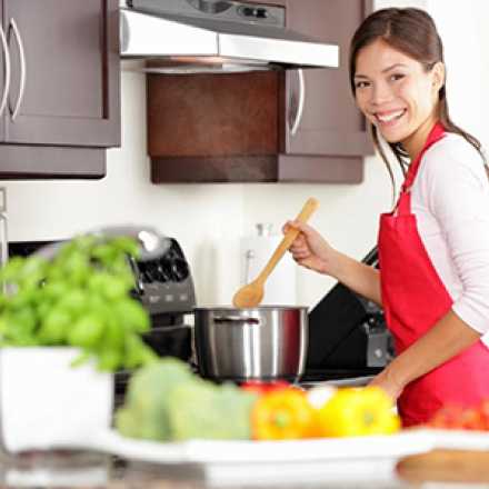 woman preparing meal