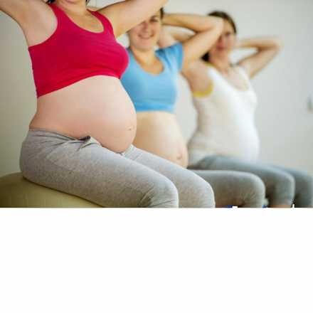 Pregnant woman doing exercise