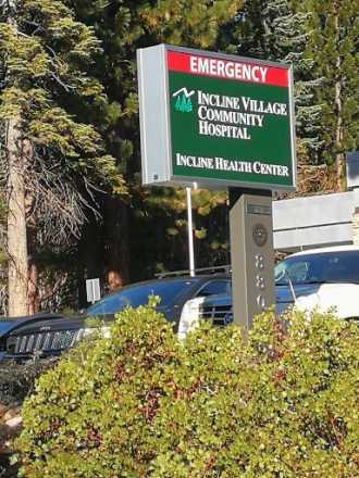 Incline Village Community Hospital Building Emergency Sign