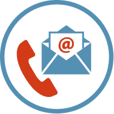 Telephone and email icon