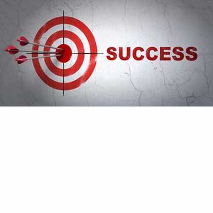 Target with arrows and success