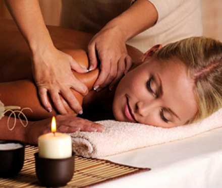 Woman getting a massage