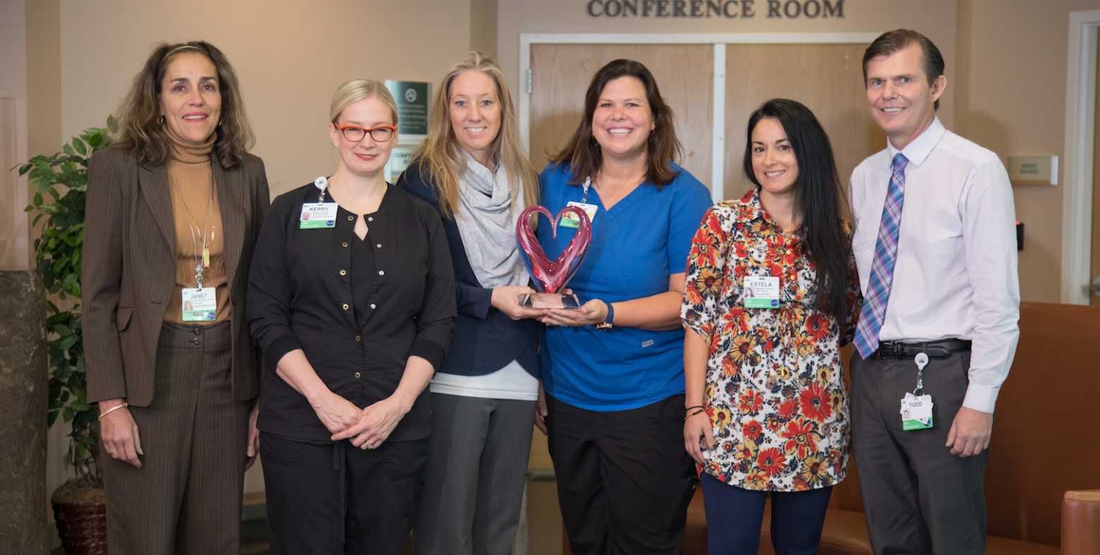Members of Tahoe Forest Health System with BETA HEART Achievement Award