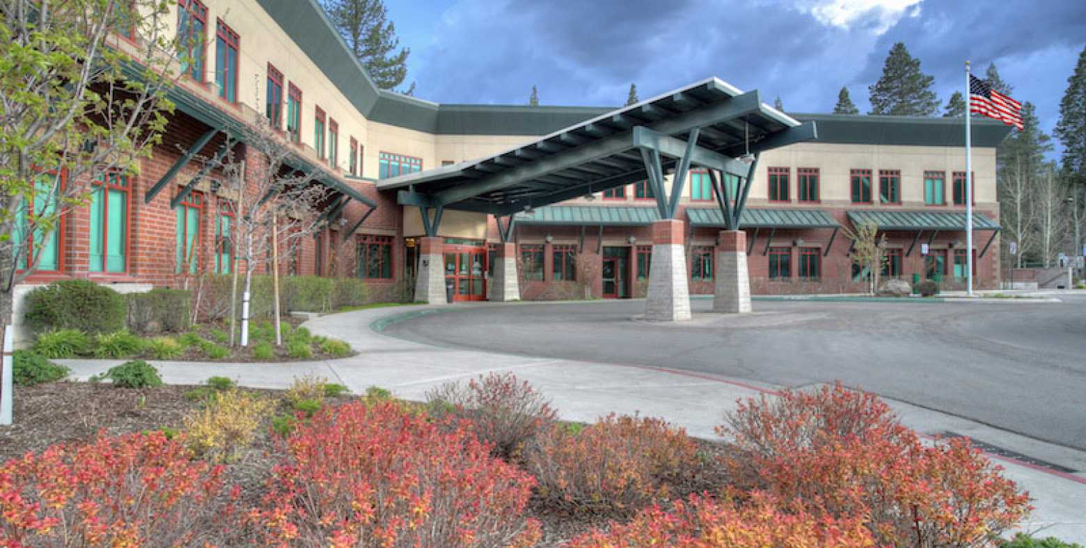 Tahoe Forest Hospital Exterior in fall setting