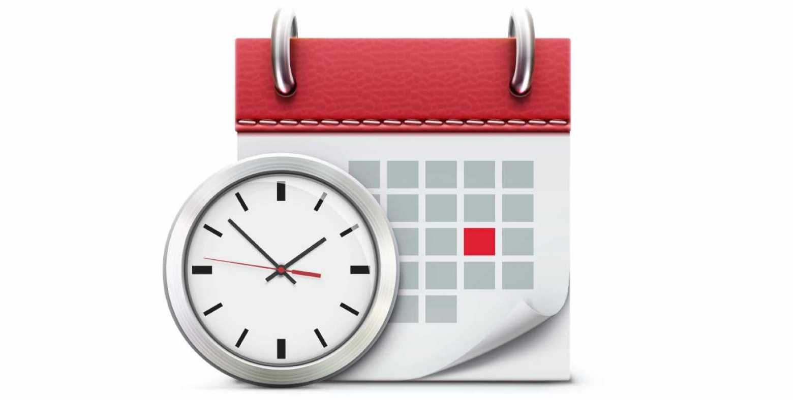 clock and calendar graphic