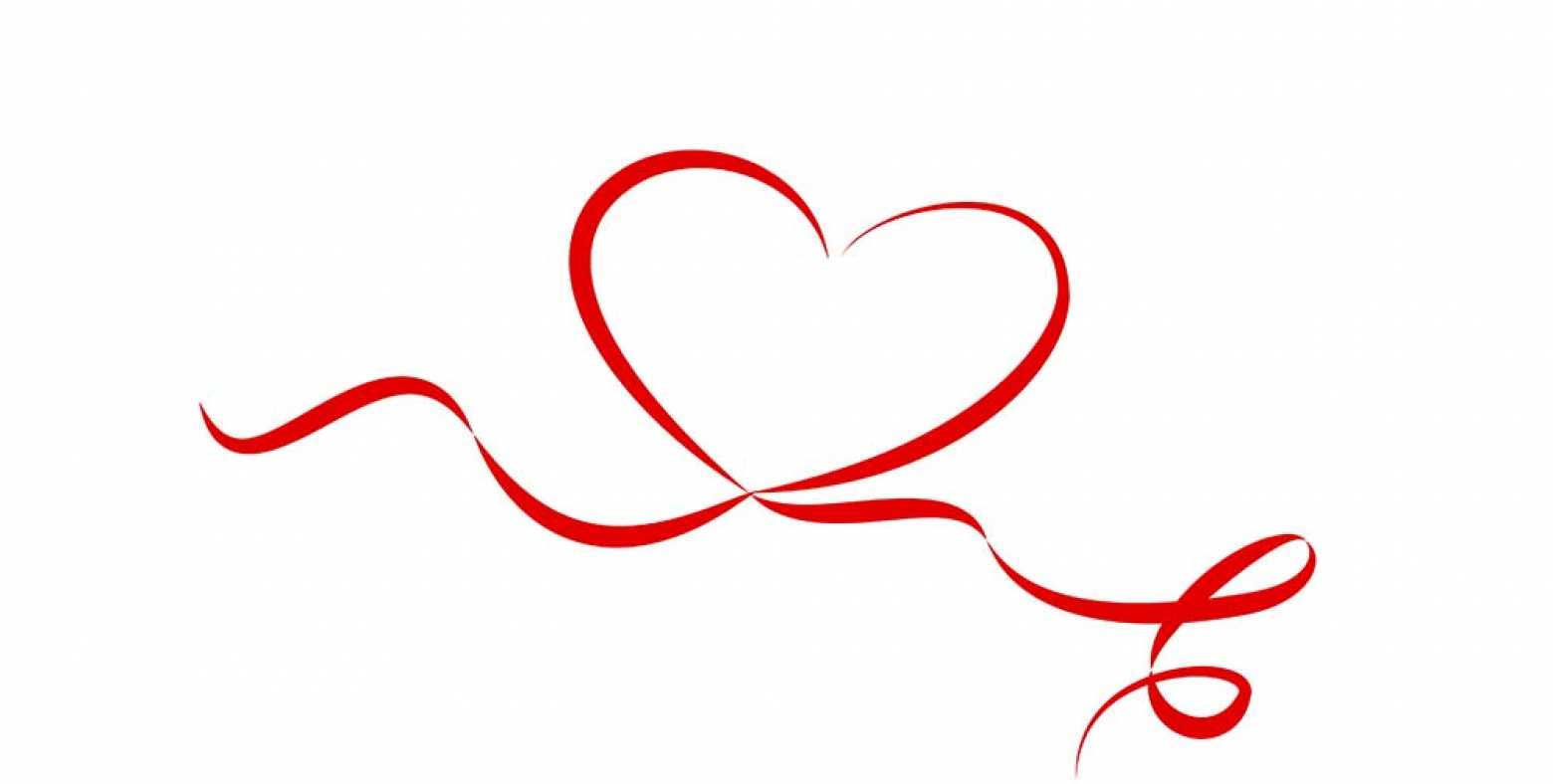 Heart ribbon graphic 