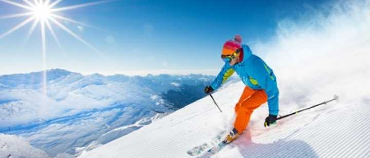 skier skiing down mountain