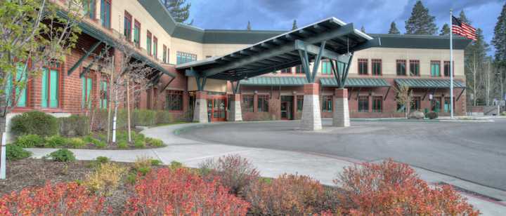Tahoe Forest Hospital Exterior in fall setting