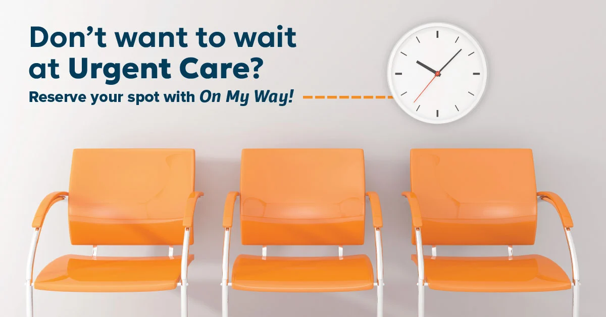 2023_TFHS_UC_OnMyWay_1200x628_FINAL 3 orange office chairs with clock above with On My Way text
