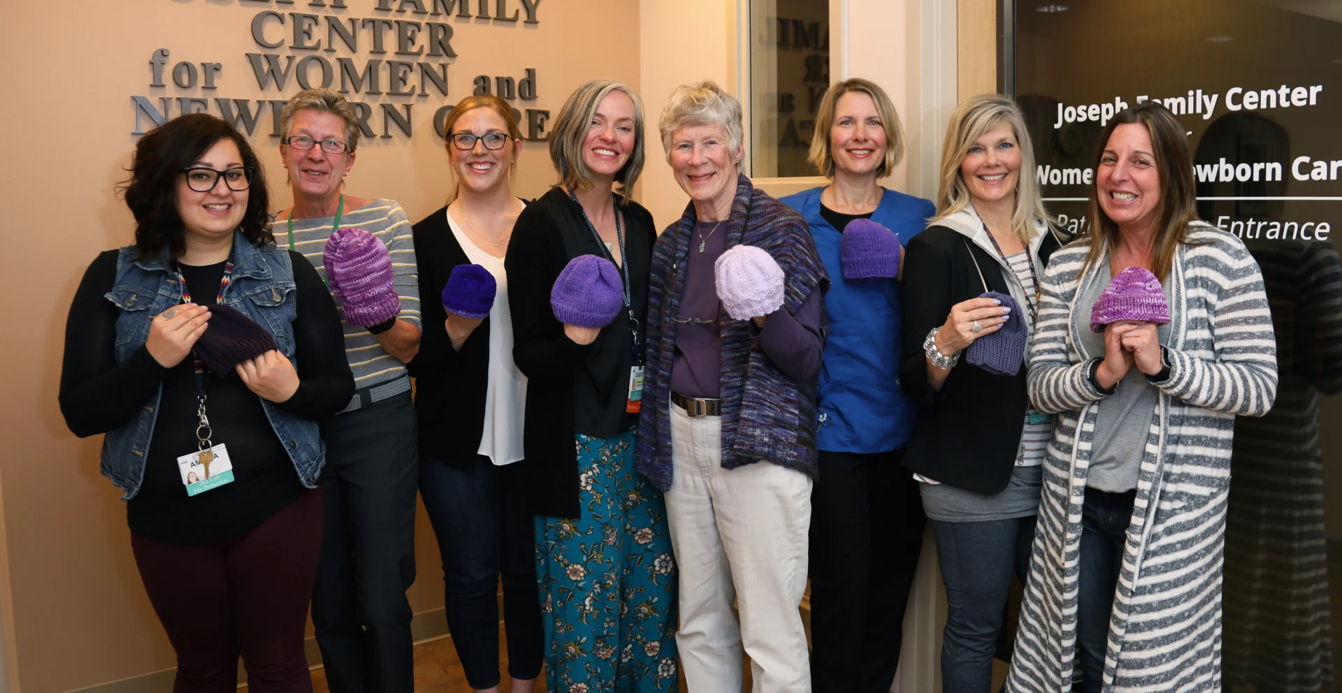 Knitter's guild and Tahoe Forest staff