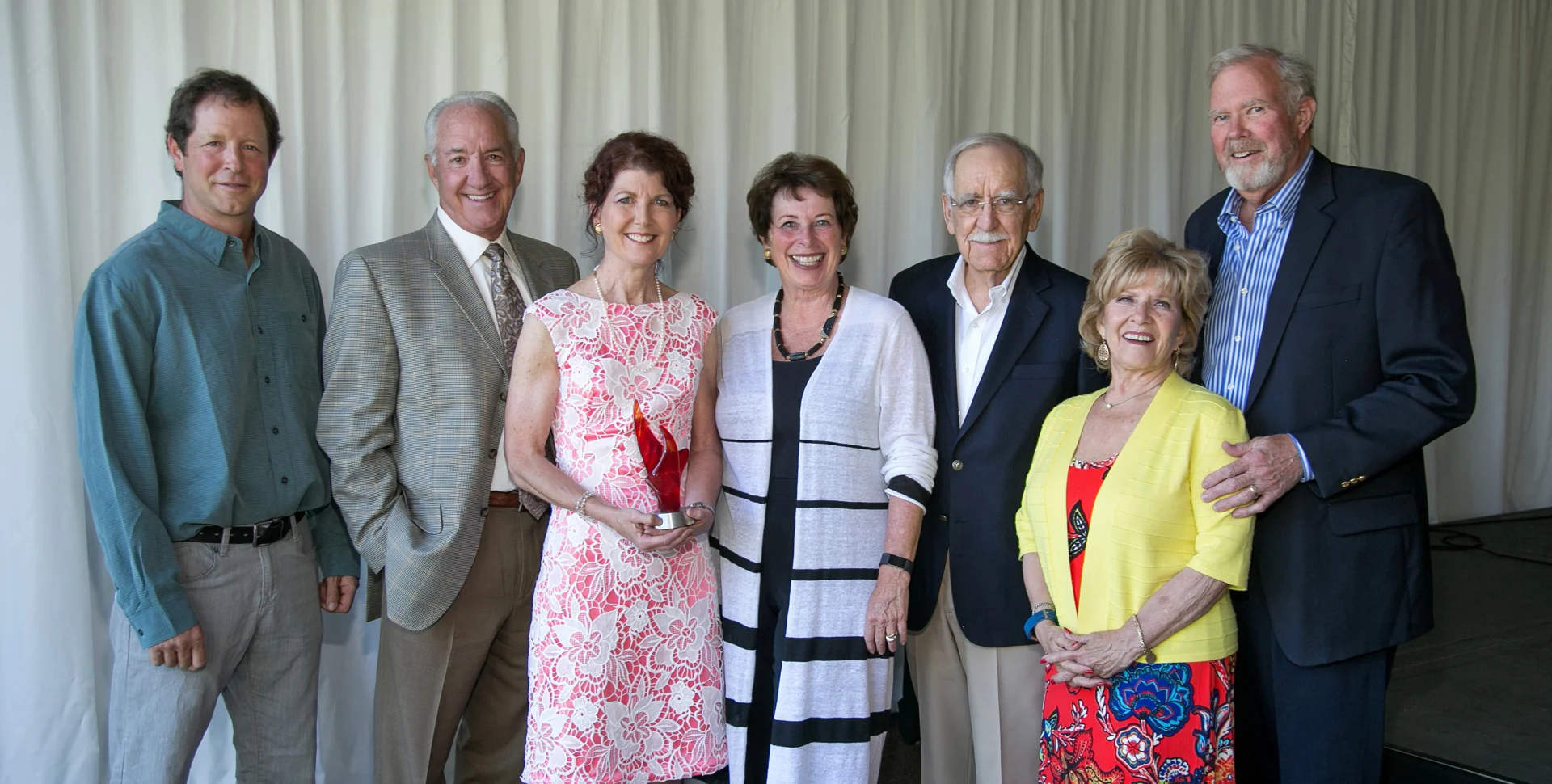 Spirit-of-Giving-2017crop Karen Sessler with past Spirit of Giving Award recipients: Billy McCullough