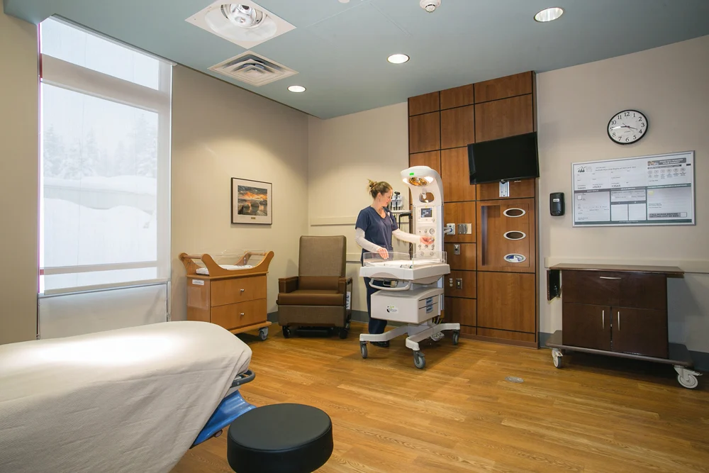 new-ob-nurse OB nurse preparing the room for the new family