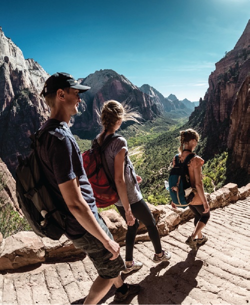 hikers hikers in the mountains