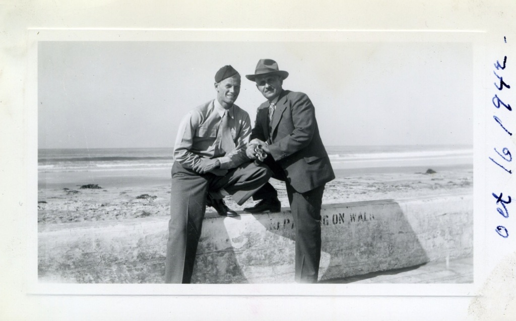 Dick and Levon in 1945
