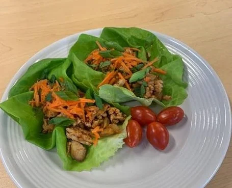 Chinese Lettuce Cups on plate