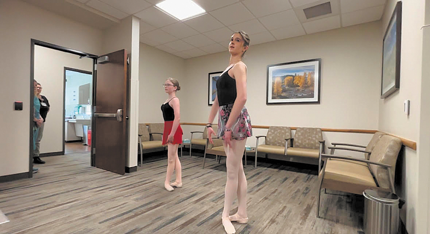 ballet dancers in TFH clinic waiting room