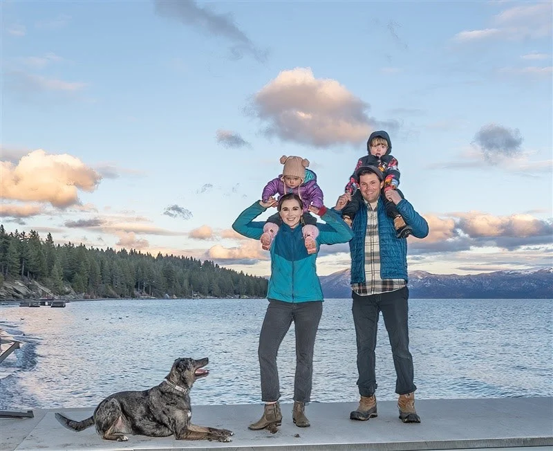 karlie Karli Epstein and family on lake shore