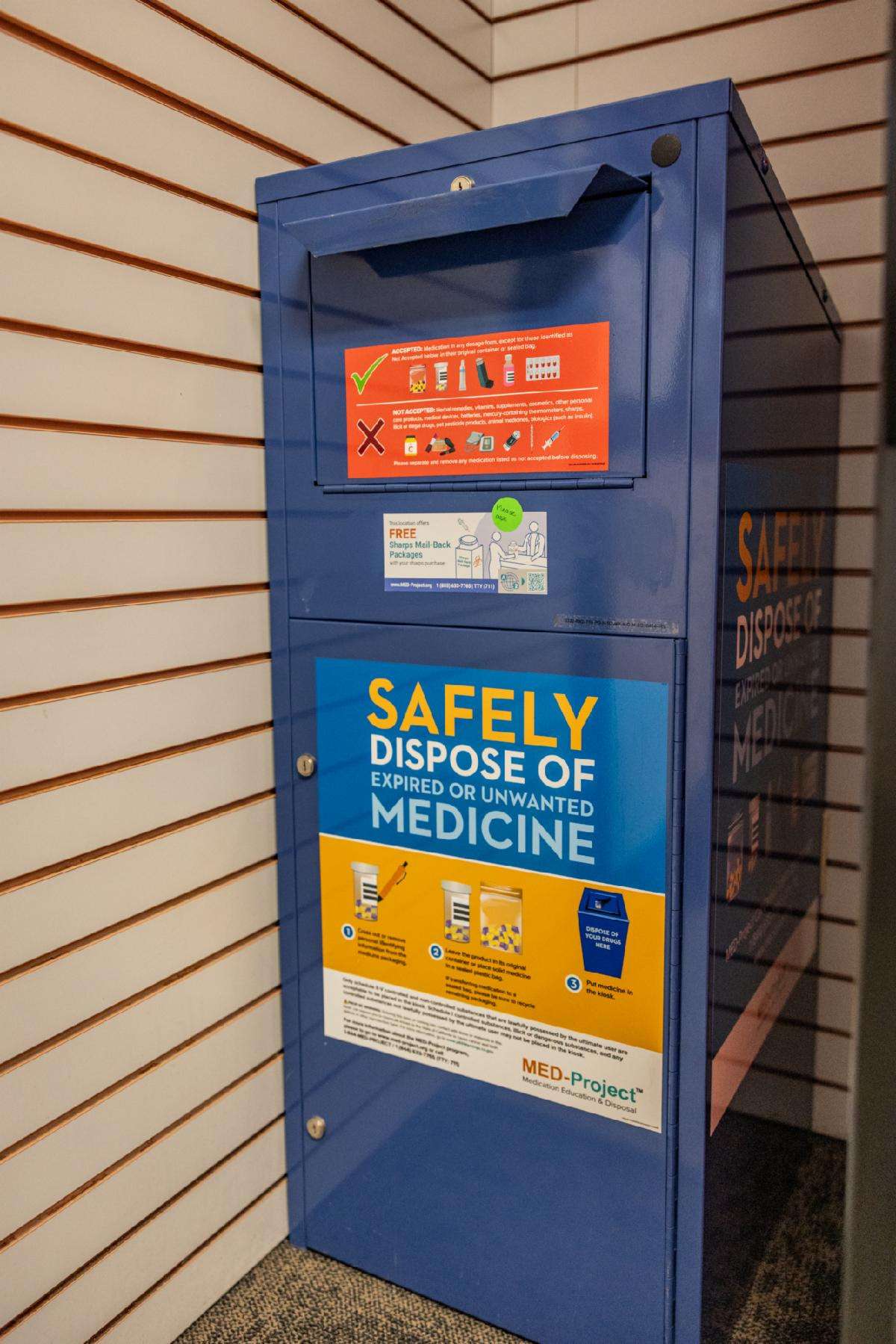 medicine safe disposal box