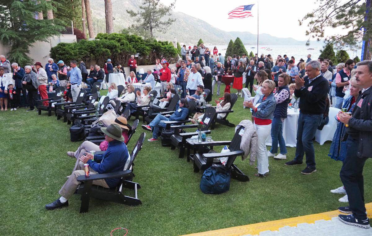 kern guests gathered for a fundraiser at the estate of Kern Schumacher