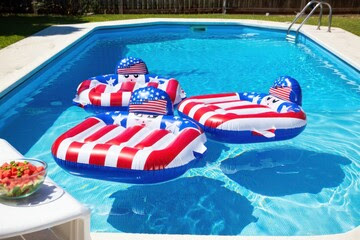 poolfloat patriotic pool floats in a pool