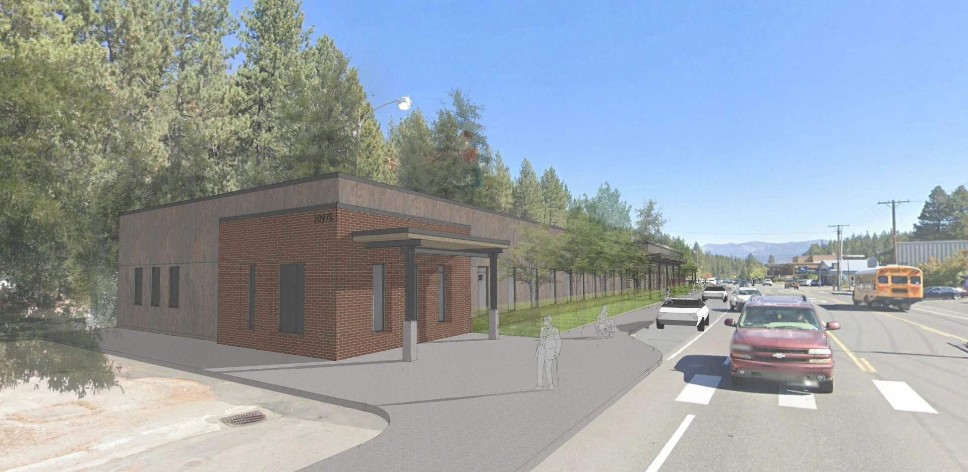 outdoorgateway Outdoor rendering of renovated gateway center