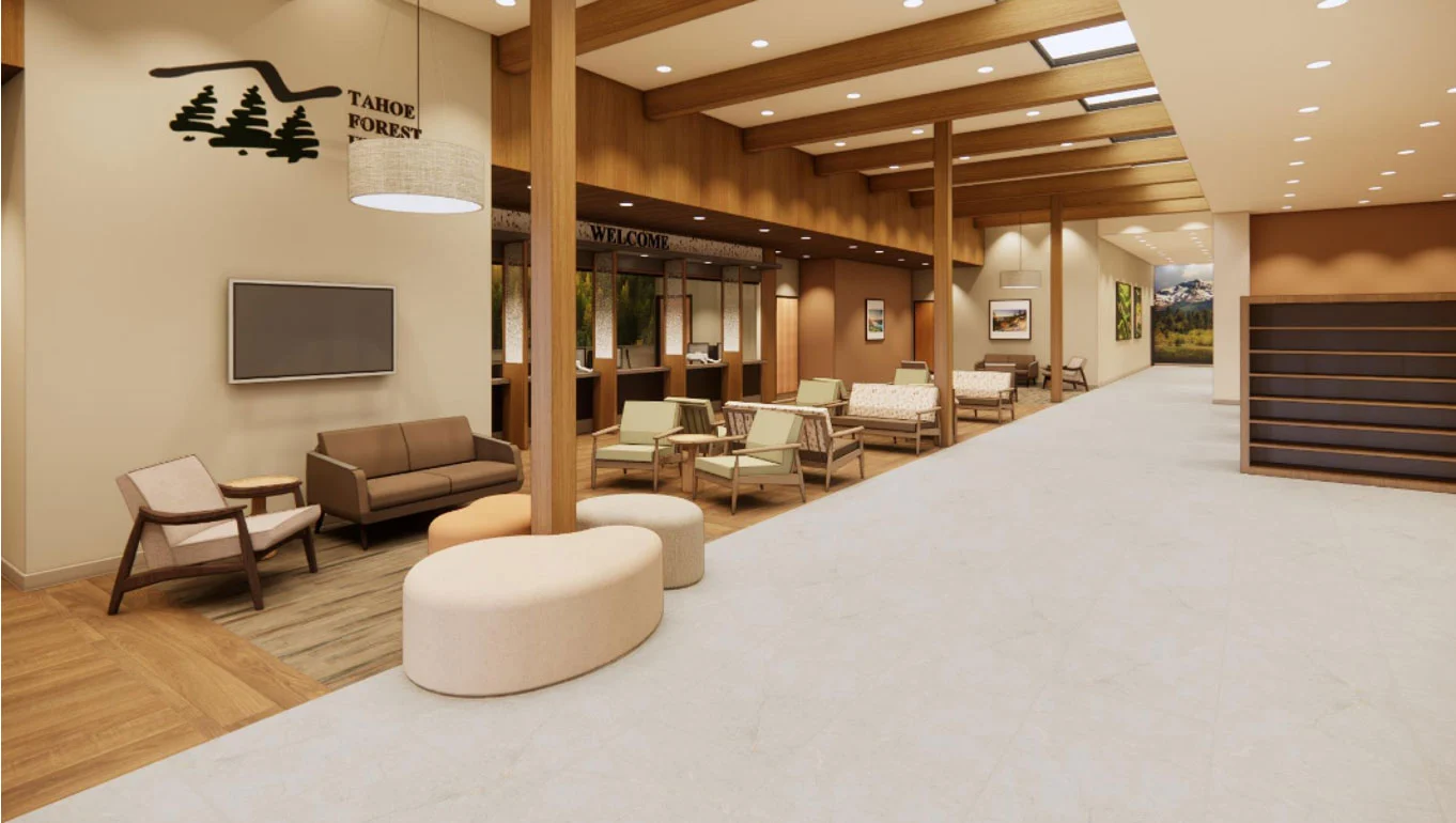 welcome hospital interior rendering