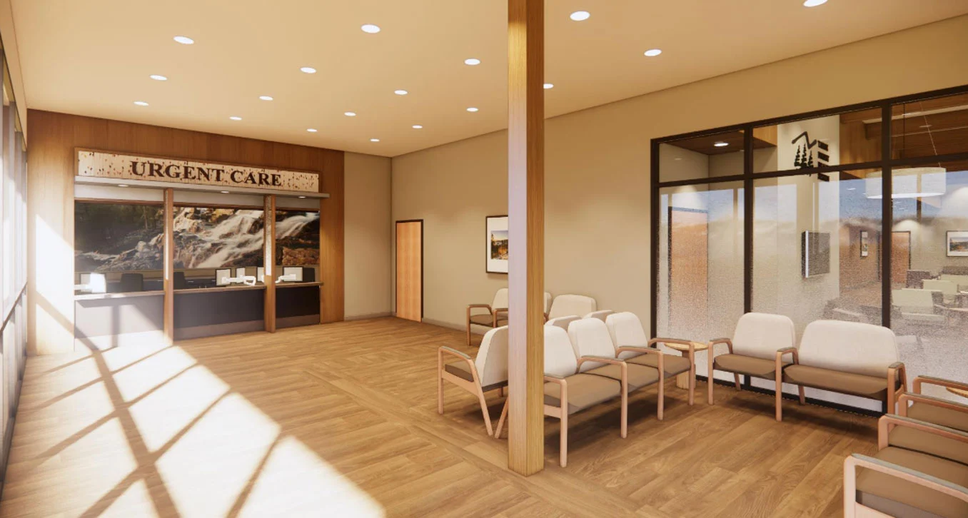 waiting urgent care waiting room rendering