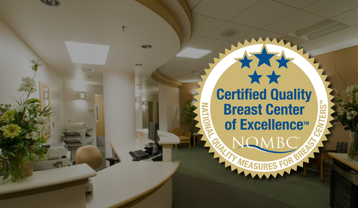 Briner Imaging Center with Breast Center of Excellecnce Designation Seal