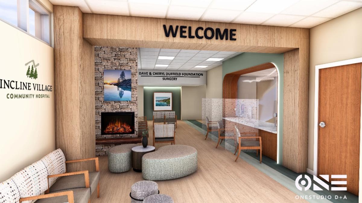 Computer rendering of entrance to new surgery center