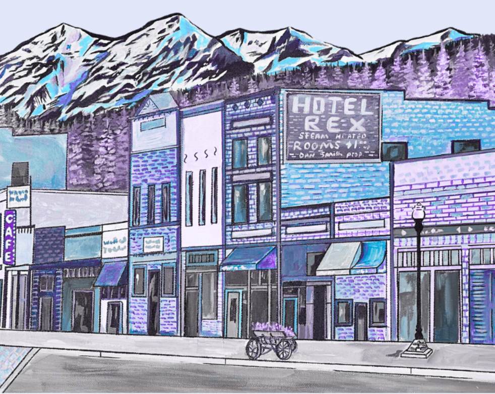 community Truckee downtown illustration