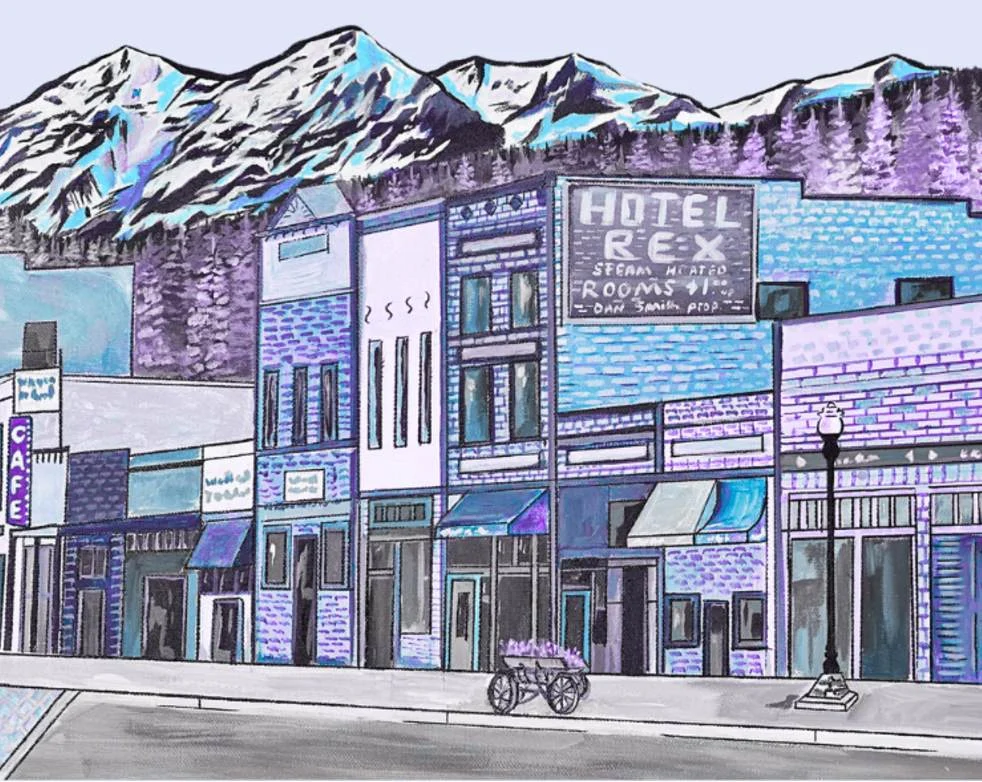 Truckee downtown illustration