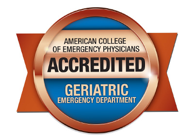 American College of Emergency Physicians Accredited Geriatric Emergency Department.