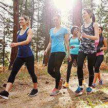 group of women hiking