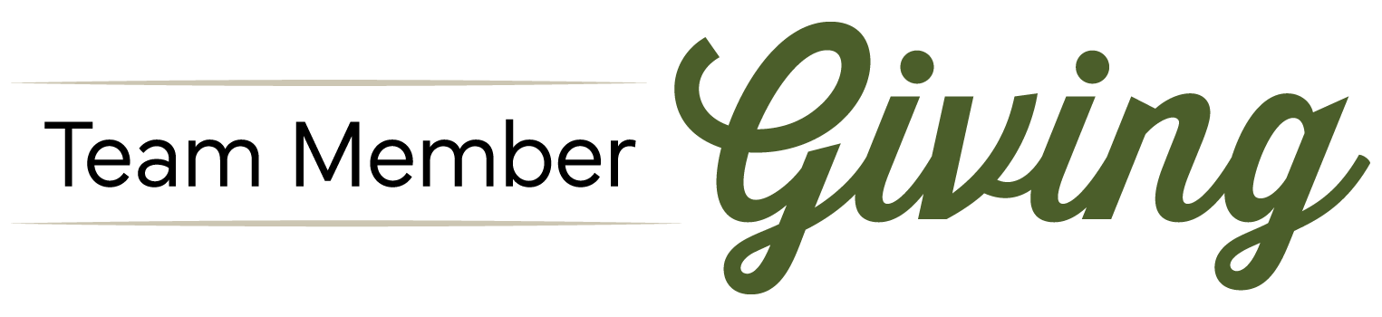 Team member giving logo