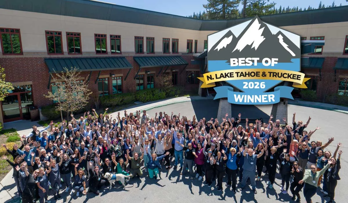 Best-of-N-Lake-Tahoe-Truckee-2026.web-news-item TFHS staff in front of hospital with Best of N Lake Tahoe and Truckee 2026 winnerlogo