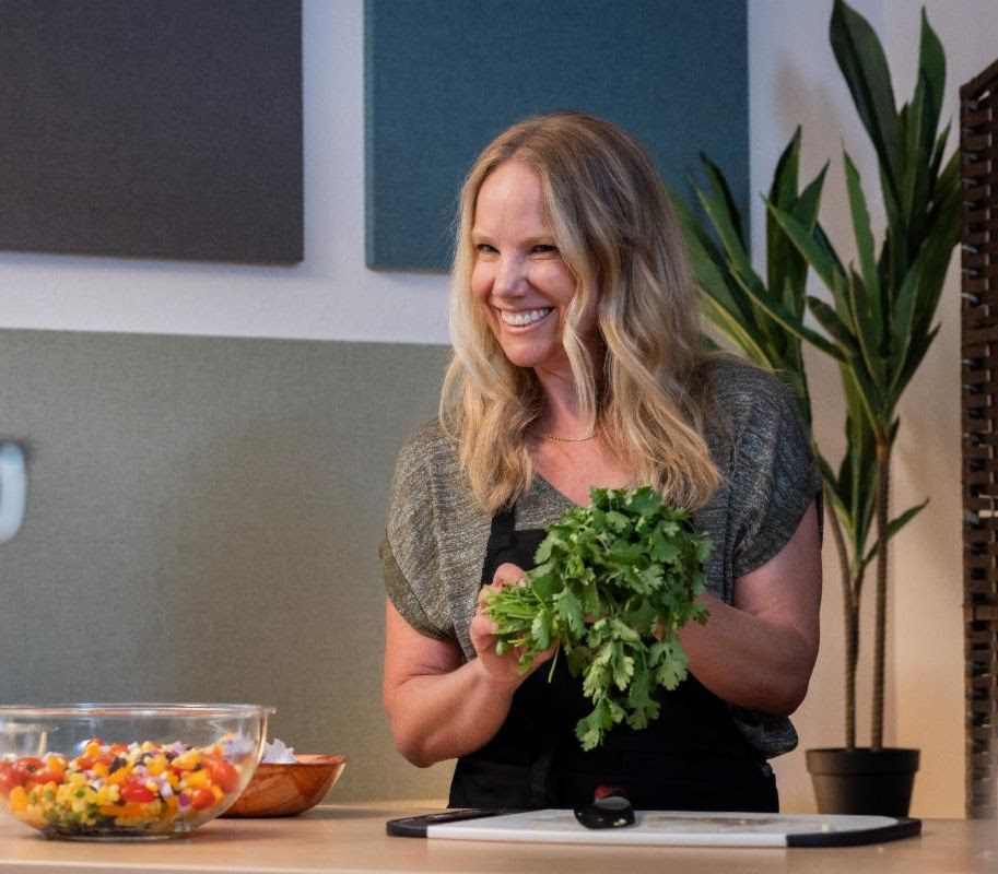 lisacilantro lisa holds cilantro