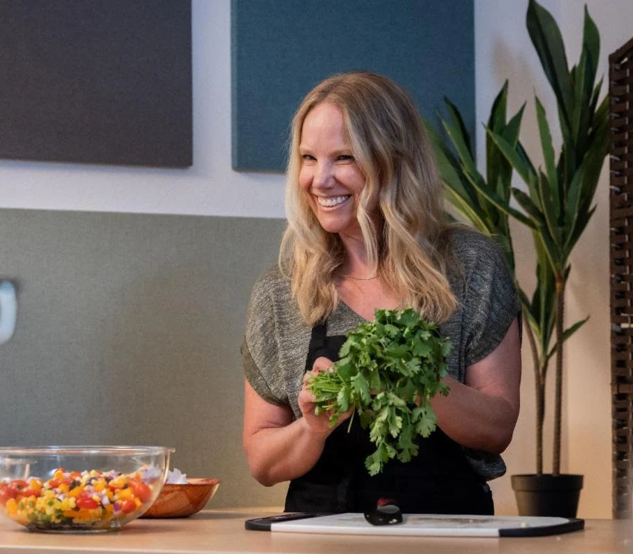 lisacilantro lisa holds cilantro