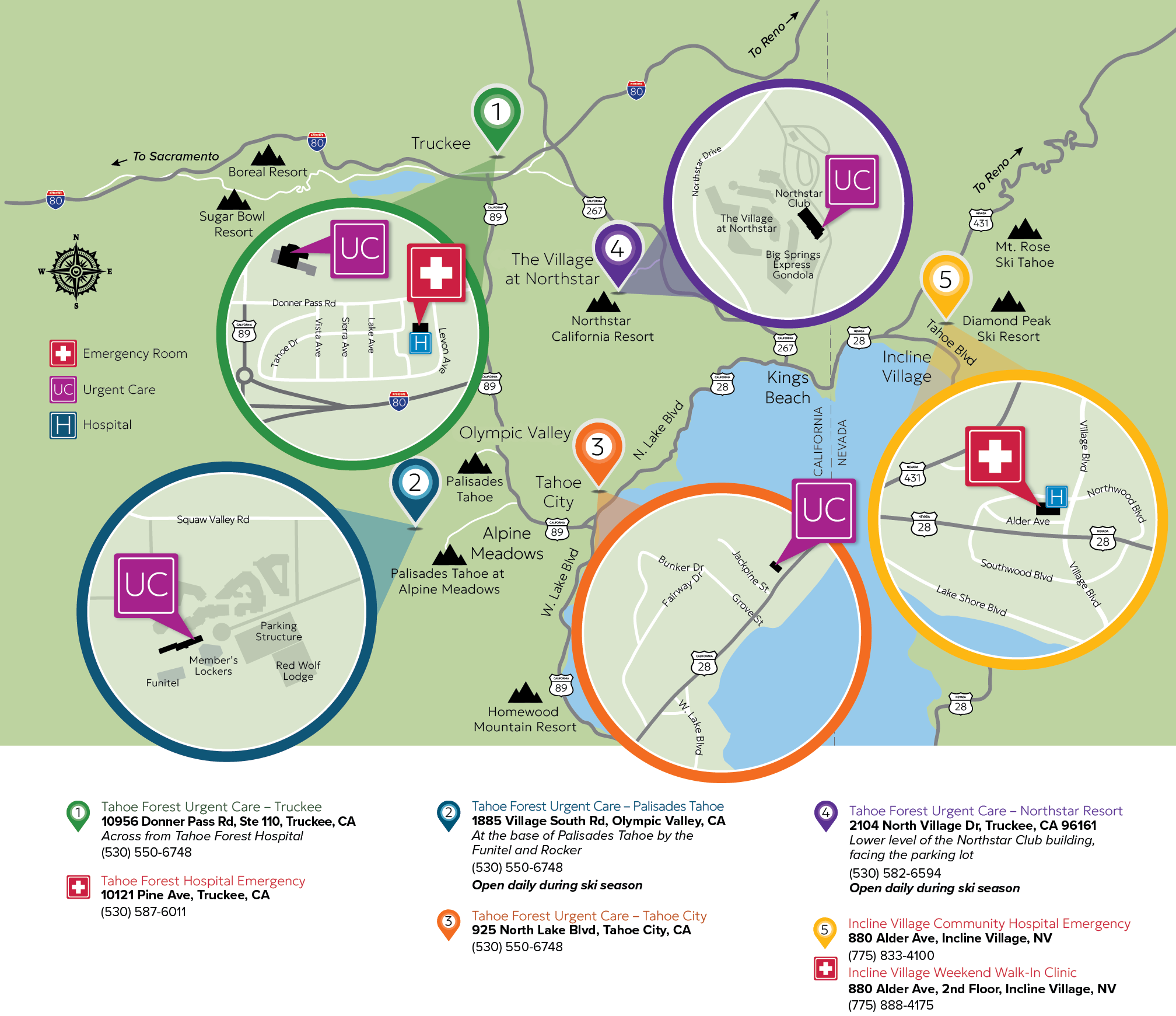 2026-TFHD_UC-Clinics-Map_remediated_large_screens-2 Regional map of Tahoe Forest Urgent Care centers